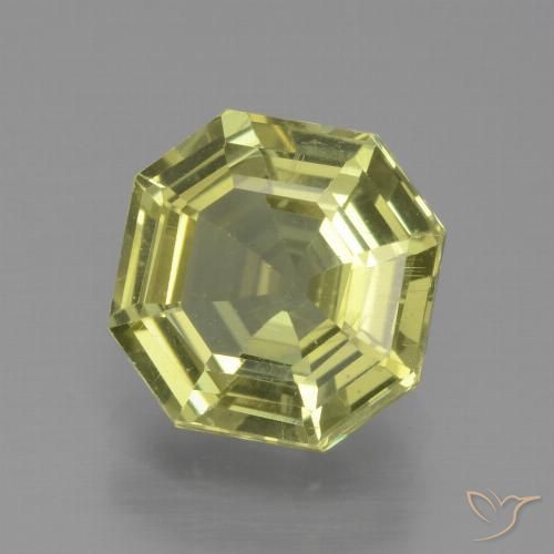 2.15ct Natürlicher Mittelgelb Apatit, Smaragdschliff, VS