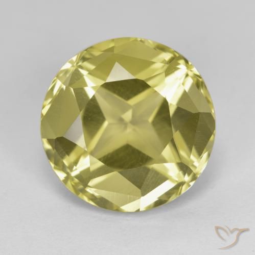 6.71ct Natürlicher Blasses Gelb Apatit, Runden, VVS-VS