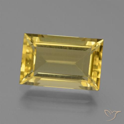 4.58ct Natürlicher Helles Gold-Gelb Apatit, Baguette, VS