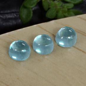 0,66 ct natürliche blauer Apatit-Edelsteine, Rundschliff, Transparent