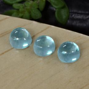 0,66 ct natürliche blauer Apatit-Edelsteine, Rundschliff, Transparent