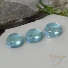 1.32 ct natürliche Helles Aquablau Apatit-Edelsteine, Runden, Transparent
