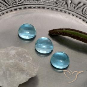 2.05 ct natürliche grünlich-blau Apatit-Edelsteine, Runden, Transparent