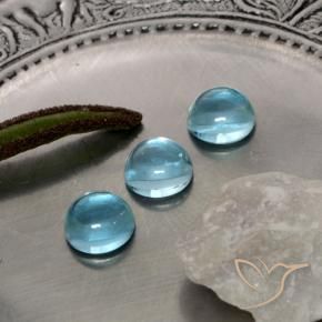 2.05 ct natürliche grünlich-blau Apatit-Edelsteine, Runden, Transparent