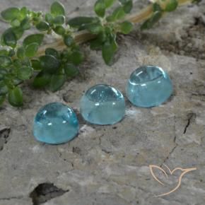 1.46 ct natürliche Tiefes Aquablau Apatit-Edelsteine, Runden, Transparent