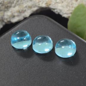 2,28 ct natürliche blauer Apatit-Edelsteine, Rundschliff, Transparent