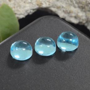 2,28 ct natürliche blauer Apatit-Edelsteine, Rundschliff, Transparent
