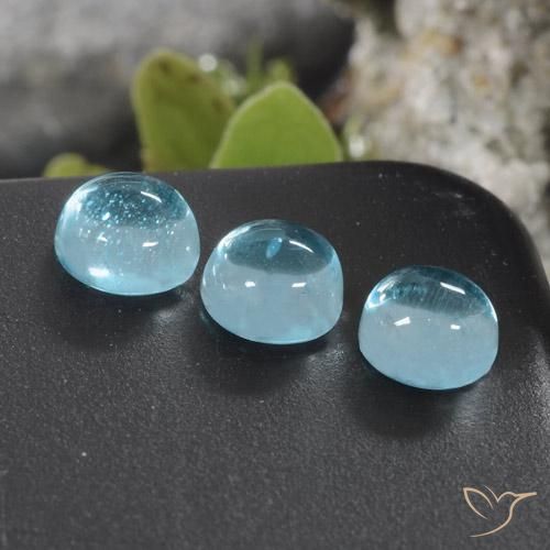 1.46 ct natürliche Tiefes Maya-Blau Apatit-Edelsteine, Runden, Transparent