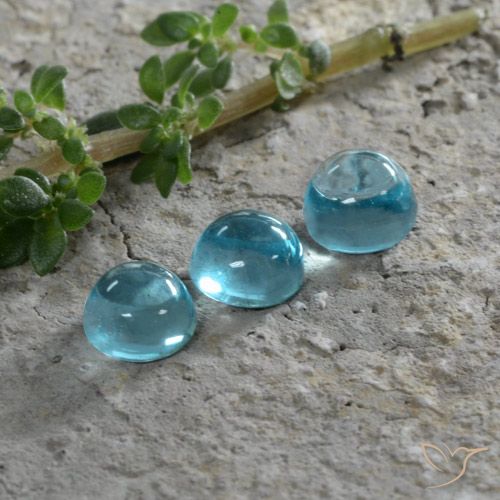 1.51ctw Natürlicher Wasserblau Apatit, Runden, Transparent