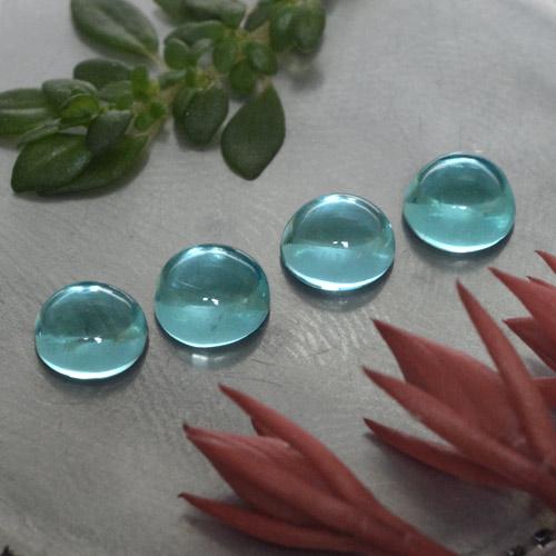 1,65 ct natürliche blauer Apatit-Edelsteine, Rundschliff, Transparent