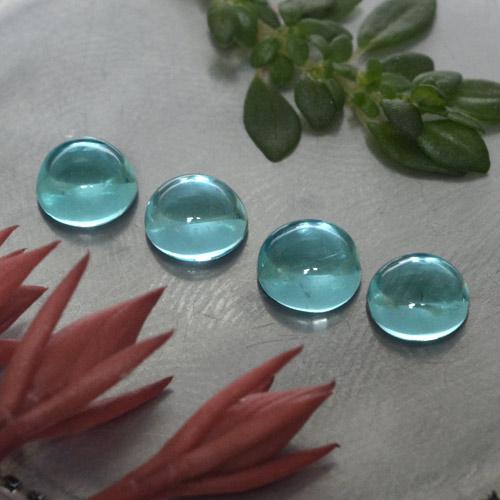 1,65 ct natürliche blauer Apatit-Edelsteine, Rundschliff, Transparent