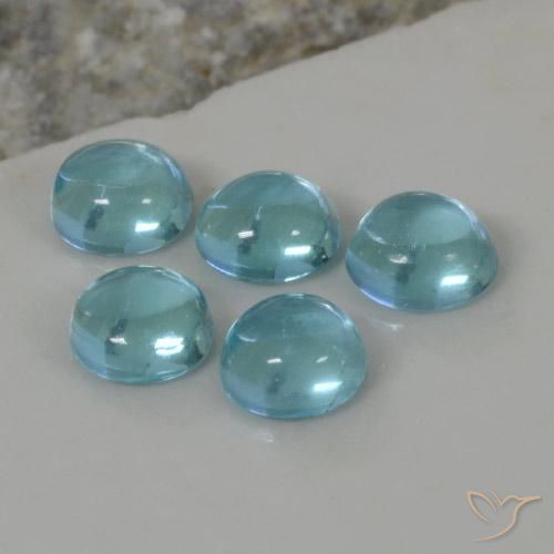 1.98ctw Natürlicher Wasserblau Apatit, Runden, Transparent