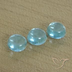 1.74 ct natürliche hellblau Apatit-Edelsteine, Runden, Transparent