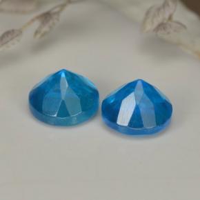  ct natürliche blauer Apatit-Edelsteine, Rundschliff, VS-SI
