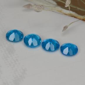 1,00 ct natürliche blauer Apatit-Edelsteine, Rundschliff, VS