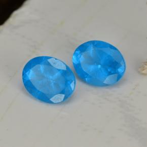 0.80 ct natürliche Tiefes Babyblau Apatit-Edelsteine, Oval Schliff, VS-SI