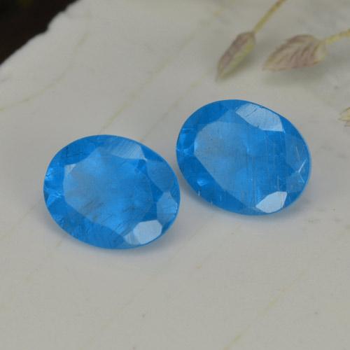 0,75 ct natürliche blauer Apatit-Edelsteine, Oval Schliff, VS-SI
