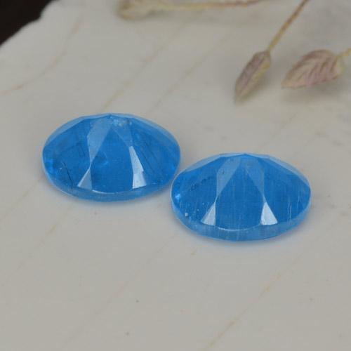 0,75 ct natürliche blauer Apatit-Edelsteine, Oval Schliff, VS-SI