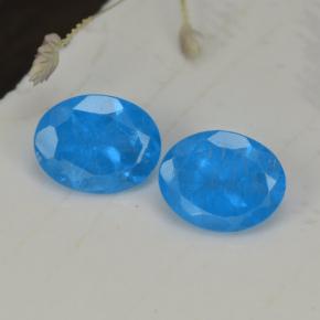 0.72 ct natürliche Intensives Blau Apatit-Edelsteine, Oval Schliff, VS-SI
