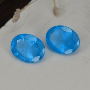 0.72 ct natürliche Intensives Blau Apatit-Edelsteine, Oval Schliff, VS-SI