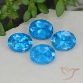 1.64 ct natürliche Blau Apatit-Edelsteine, Oval, VS-SI