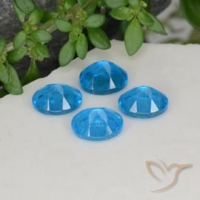 1.64 ct natürliche Blau Apatit-Edelsteine, Oval, VS-SI