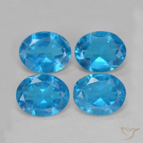 1.45ctw Natürlicher Azurblau Apatit, Oval, VS-SI