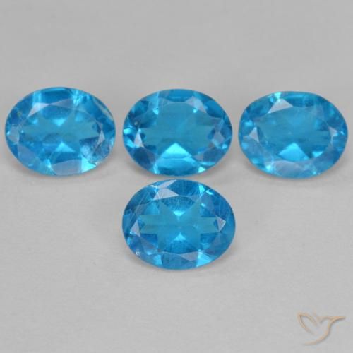 1.45 ct natürliche Azurblau Apatit-Edelsteine, Oval, VS-SI