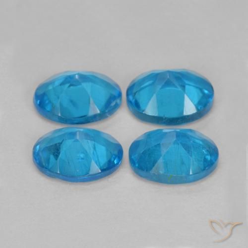 1.45 ct natürliche Azurblau Apatit-Edelsteine, Oval, VS-SI