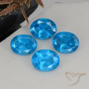 1.61 ct natürliche Blau Apatit-Edelsteine, Oval Schliff, VS-SI