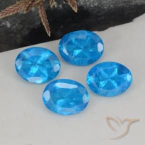 1.45 ct natürliche Intensives Blau Apatit-Edelsteine, Oval, VS-SI