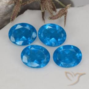 1.36 ct natürliche Blau Apatit-Edelsteine, Oval Schliff, VS-SI
