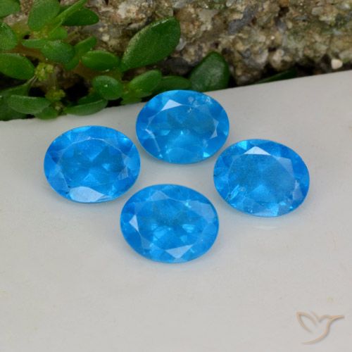1,44 ct natürliche blauer Apatit-Edelsteine, Oval Schliff, VS-SI
