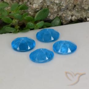 1,44 ct natürliche blauer Apatit-Edelsteine, Oval Schliff, VS-SI