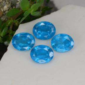 1.52 ct natürliche Blau Apatit-Edelsteine, Oval Schliff, VS-SI