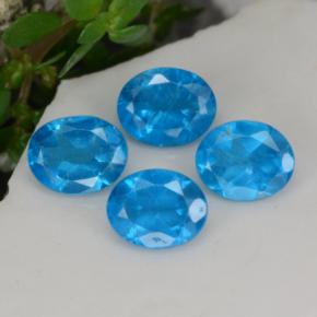 1.52 ct natürliche Blau Apatit-Edelsteine, Oval Schliff, VS-SI
