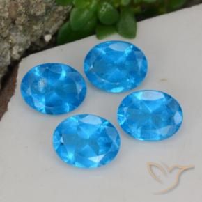 1.50 ct natürliche Tiefes Azur Apatit-Edelsteine, Oval, VS-SI