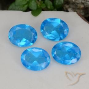 1.21 ct natürliche Blau Apatit-Edelsteine, Oval, VS-SI