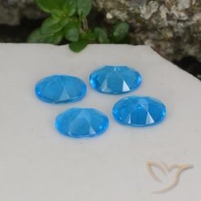 1.21 ct natürliche Blau Apatit-Edelsteine, Oval, VS-SI