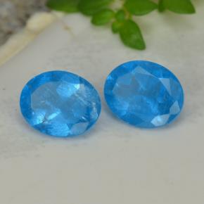 0.74 ct natürliche Intensives Blau Apatit-Edelsteine, Oval Schliff, VS-SI