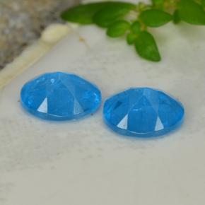 0.74 ct natürliche Intensives Blau Apatit-Edelsteine, Oval Schliff, VS-SI
