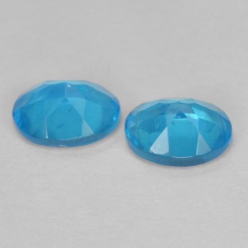 0,72 ct natürliche blauer Apatit-Edelsteine, Oval Schliff, VS-SI