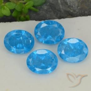 1.52 ct natürliche Intensives Blau Apatit-Edelsteine, Oval, VS-SI