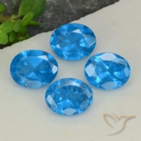 1.43 ct natürliche Intensives Blau Apatit-Edelsteine, Oval, VS-SI
