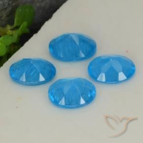 1.28 ct natürliche Intensives Blau Apatit-Edelsteine, Oval, VS-SI