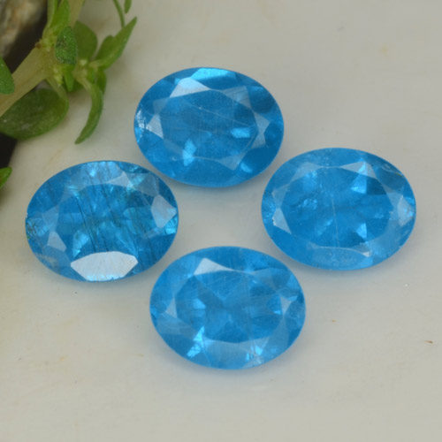 1,60 ct natürliche blauer Apatit-Edelsteine, Oval Schliff, VS-SI
