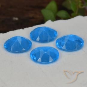 1.29 ct natürliche Intensives Blau Apatit-Edelsteine, Oval, VS-SI