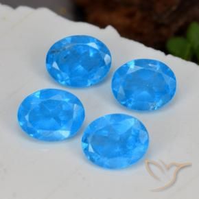 1.41 ct natürliche Intensives Blau Apatit-Edelsteine, Oval, VS-SI