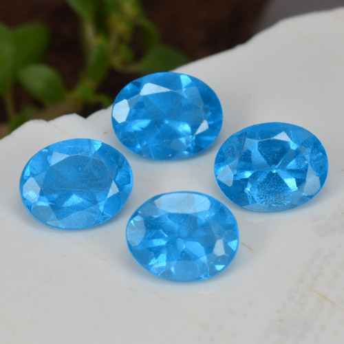 1,33 ct natürliche blauer Apatit-Edelsteine, Oval Schliff, VS-SI