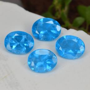 1,33 ct natürliche blauer Apatit-Edelsteine, Oval Schliff, VS-SI